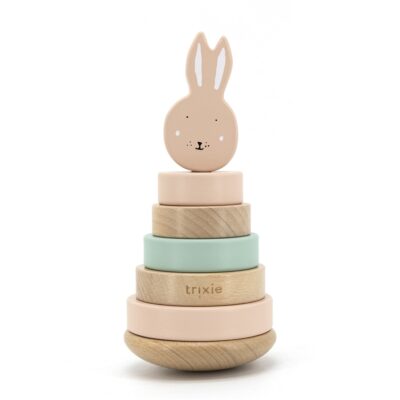 Trixie Baby - Wooden stacking toy - Mrs. Rabbit