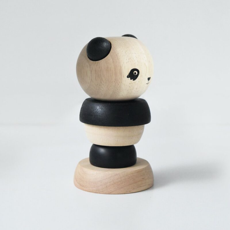 Stapelturm "Wooden Stacker" - Panda – Bild 3