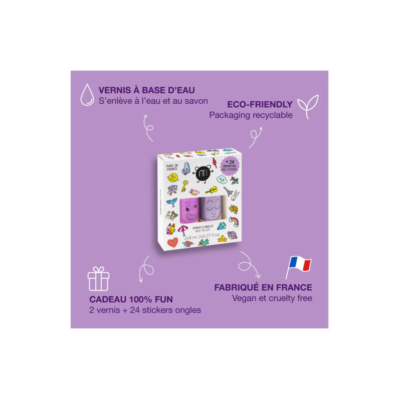 KIDS SET WOW - vernis + stickers pour ongles