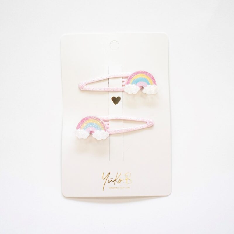 Haarspange 2er Set – Regenbogen – Bild 2