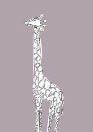 Postkarte Zoo - Giraffe