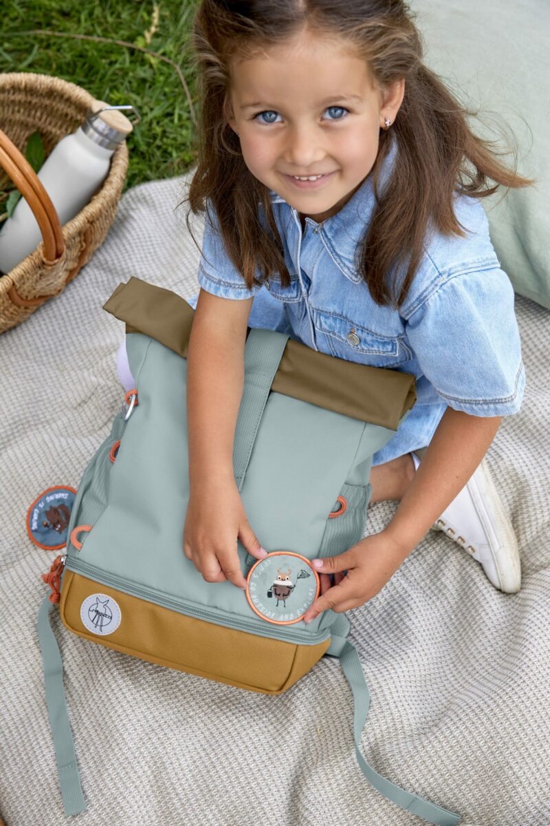 Kindergartenrucksack Rolltop - Hellblau