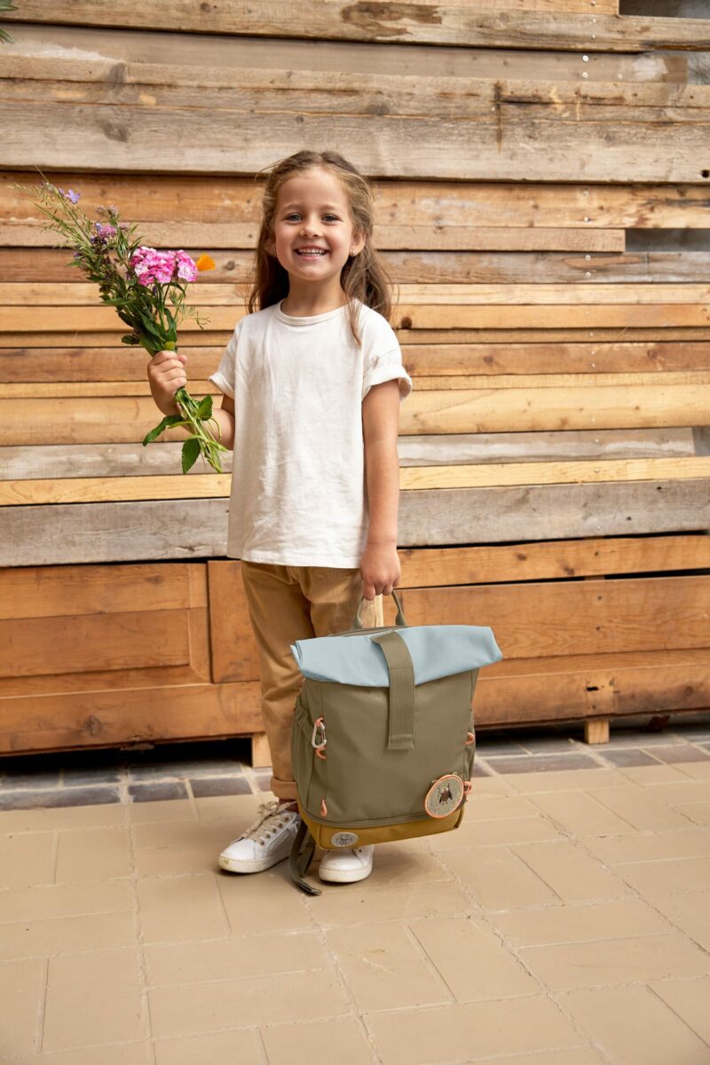 Kindergartenrucksack Rolltop - Oliv