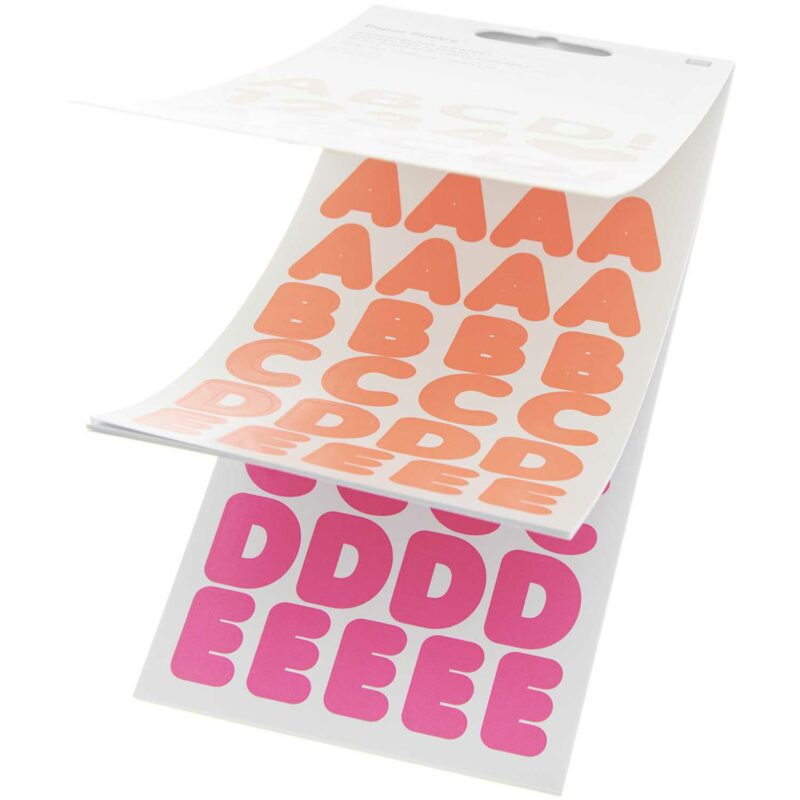 Paper Poetry Stickerblock Alphabet 16 Blatt neon