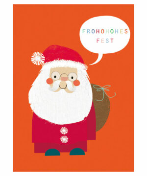 Discordia Postkarten - Klappkarte mit Umschlag - Weihnachten (Frohohohes Fest)