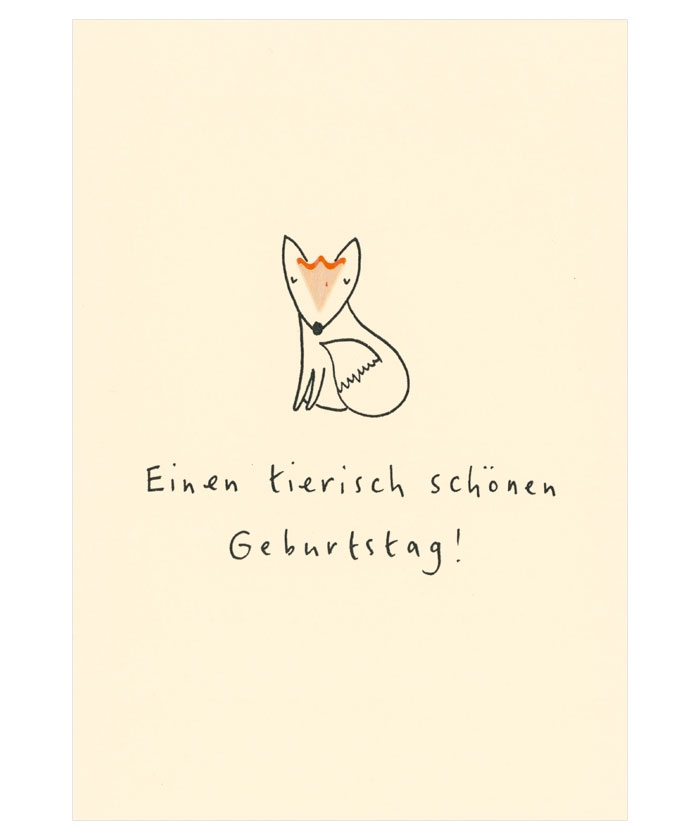 Discordia Postkarten - Klappkarte mit Umschlag (Einen tierisch schönen Geburtstag)