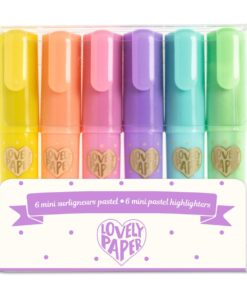 Djeco - 6 Mini Textmarker Pastell