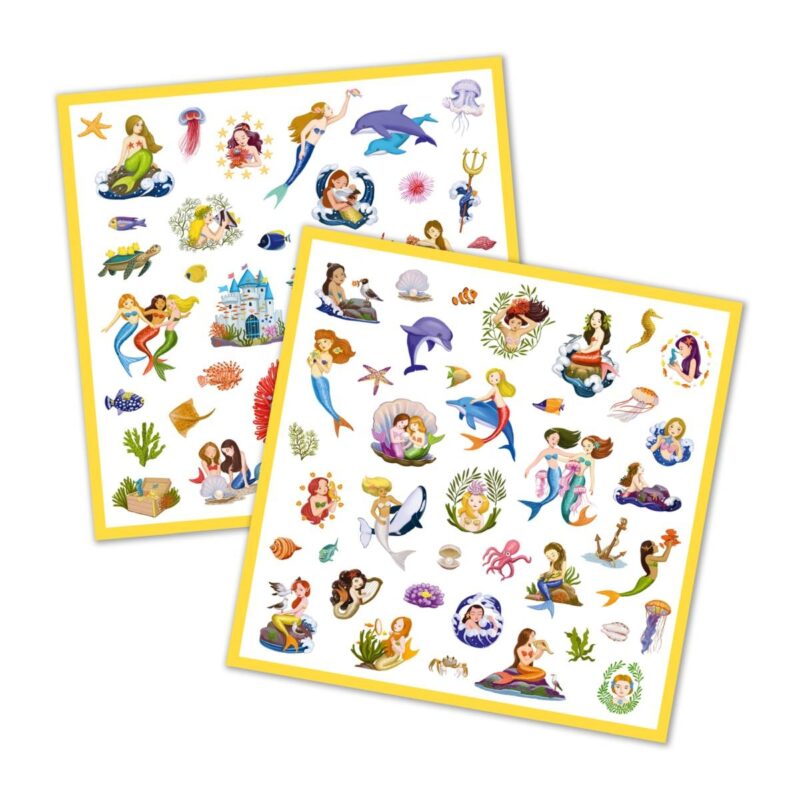 Set mit 160 Aufklebern "Sticker" - Meerjungfrauen – Bild 2