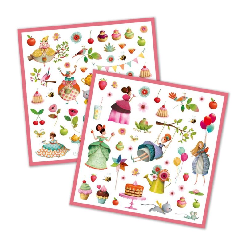 Set mit 160 Aufklebern "Sticker" - Teeparty der Prinzessin – Bild 2