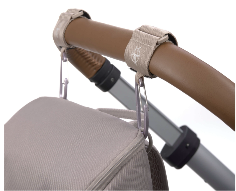 Kinderwagenhaken "Stroller Hooks with Carabiner " im 2er Set – Beige – Bild 4
