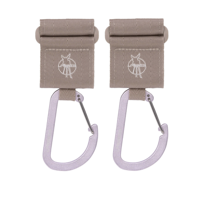 Kinderwagenhaken "Stroller Hooks with Carabiner " im 2er Set – Beige – Bild 5