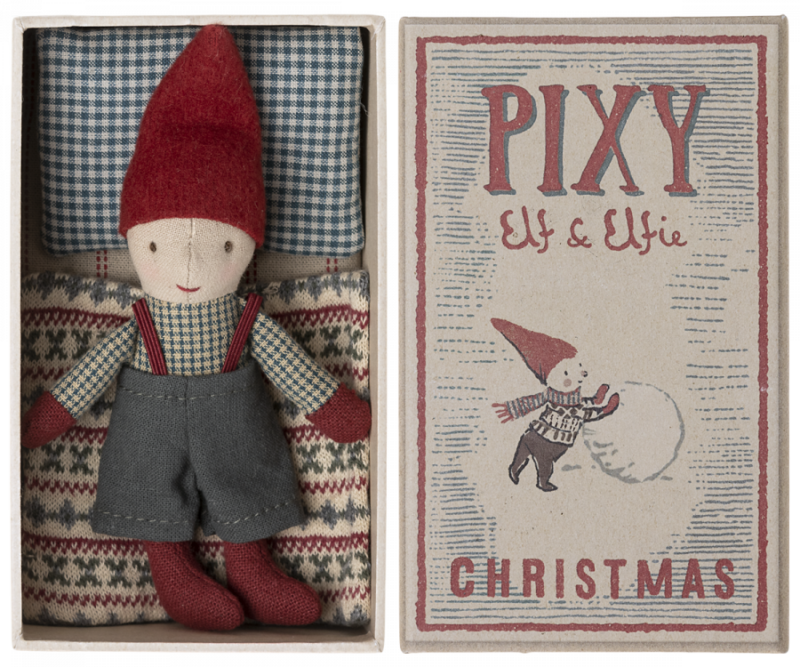 Weihnachtself "Pixy" in Streichholzschachtel – Bild 3
