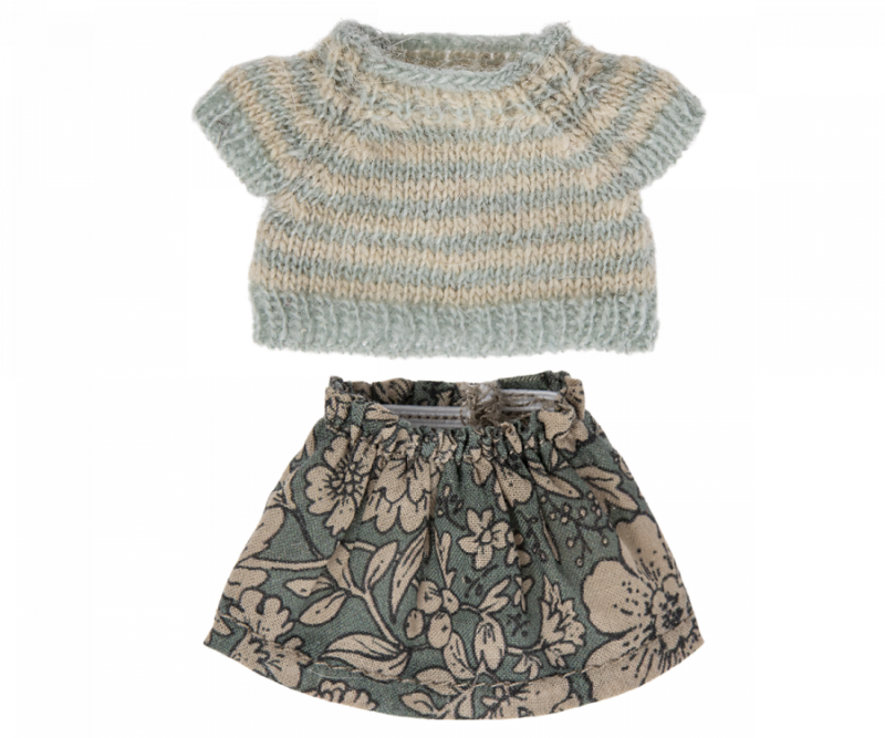 Outfit für die Maus "Strickpullover und Rock" – Big Sister – Bild 2