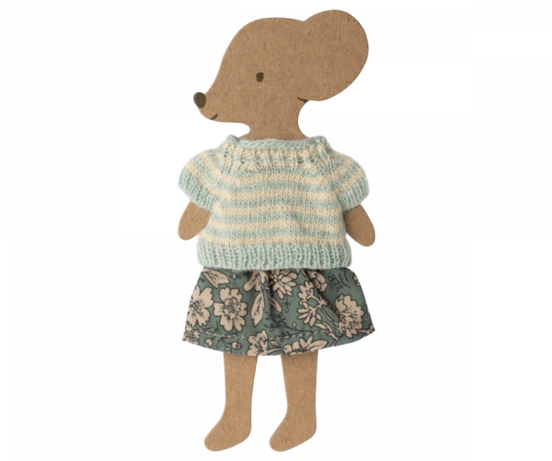 Outfit für die Maus "Strickpullover und Rock" – Big Sister – Bild 3