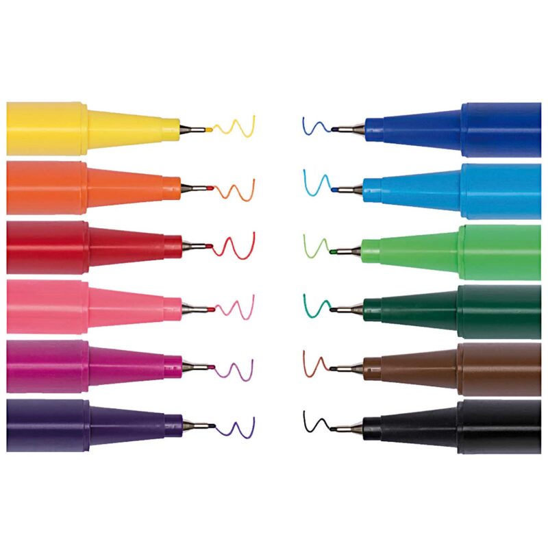 Fineliner 12er Set – Mix – Bild 3