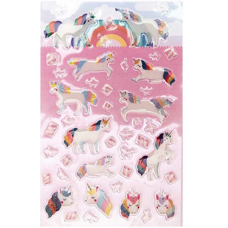 Gel-Sticker "Paper Poetry" – Einhörner – Bild 2