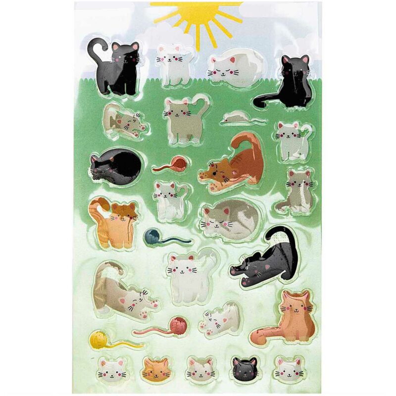 Gel-Sticker "Paper Poetry" – Katzen – Bild 2