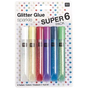 rico design - GLITTER GLUE SPARKLE 6 TUBEN