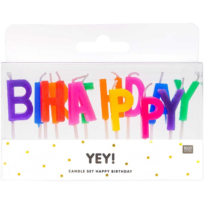 rico design - KERZEN HAPPY BIRTHDAY BUNT