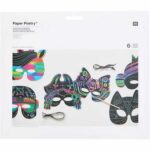 rico design - Kratzpapier Masken Set 6-tlg