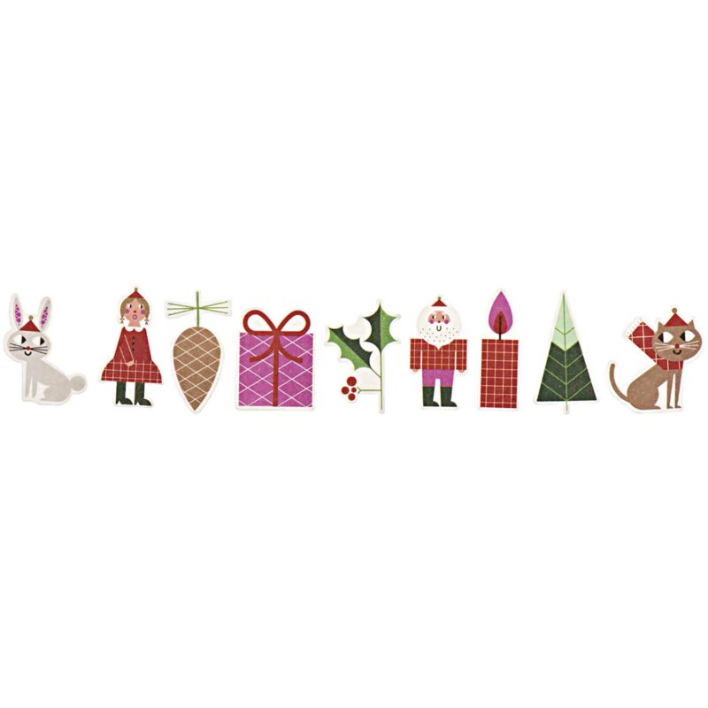 Von der Rolle "Christmas Is In The Air" 200 Washi Sticker – Mix – Bild 3