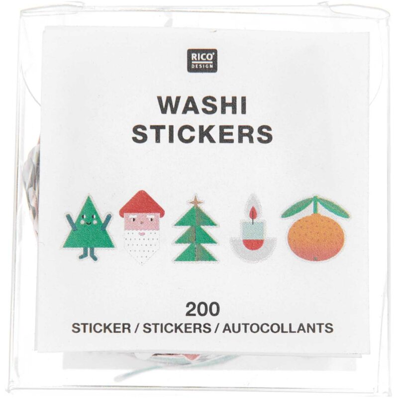 Von der Rolle "Merry Christmas Figuren" 200 Washi Sticker – Mix – Bild 2