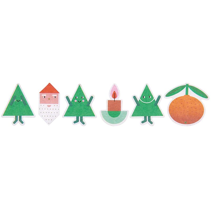 Von der Rolle "Merry Christmas Figuren" 200 Washi Sticker – Mix – Bild 4