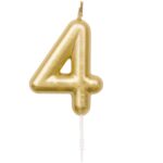 rico design - ZAHLENKERZE GOLD (4) rico design - ZAHLENKERZE GOLD (4)