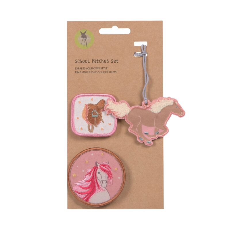 Lässig - School Patches Set Horse pink