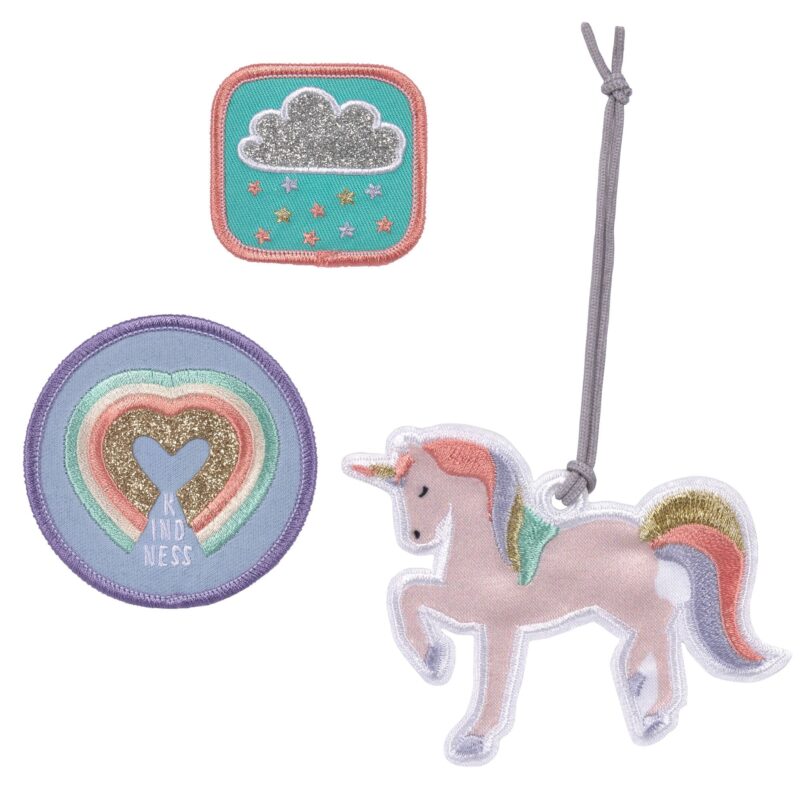 Anhänger & Patches "Schul-Set Unique" – Unicorn Glitter – Bild 2