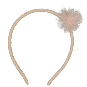 Luciole et Petit Pois - Pompom Hair Band - Pink tulle