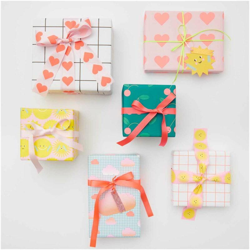 Geschenkpapier "Happy Birthday" – Wolken – Bild 3