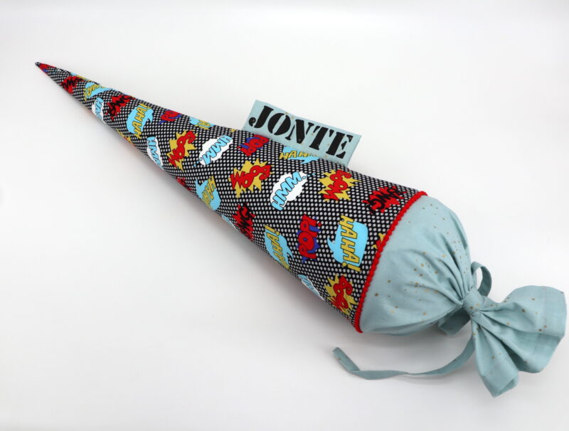 Schultüte "POW" mit Namen – Bild 3