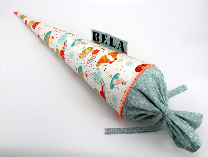 Schultüte "Daydream Dogdream mint" mit Namen – Bild 4
