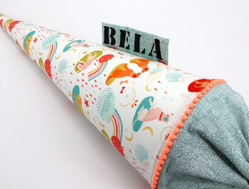 Schultüte "Daydream Dogdream mint" mit Namen – Bild 3