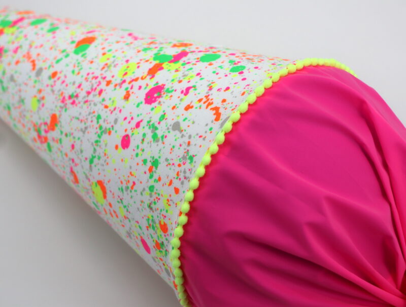 Schultüte "Neon Splatter Pink" mit Namen – Bild 5