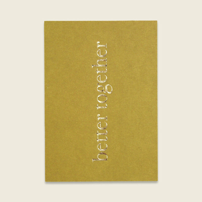 Ava&Yves - Postkarte oliv mit Goldeffekten – better together
