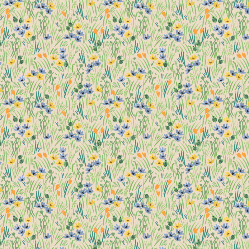 Cotton&Steel Fabrics - Bramble - Iris - Cream Multi Fabric