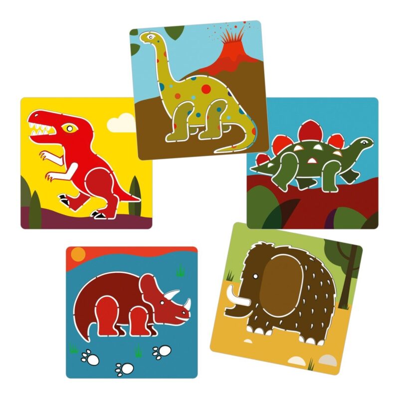 Schablonen-Set für kreatives Malen "Dinosaurier" – Bild 2