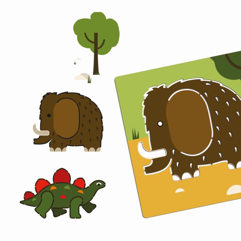 Schablonen-Set für kreatives Malen "Dinosaurier" – Bild 3