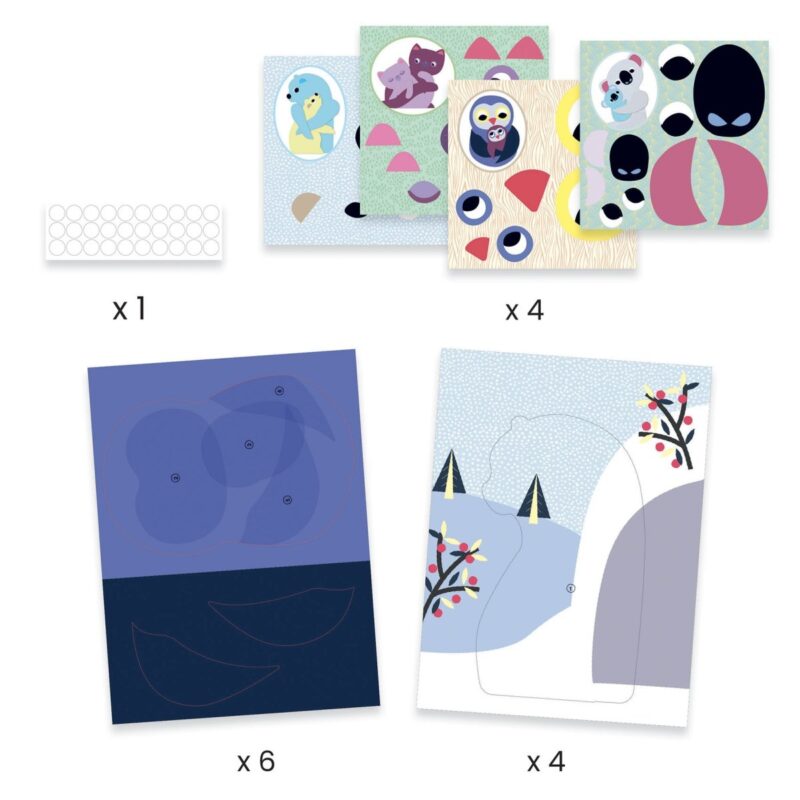 Kreativ-Set  3-6 "Stickerbilder" – Streicheleinheiten – Bild 2