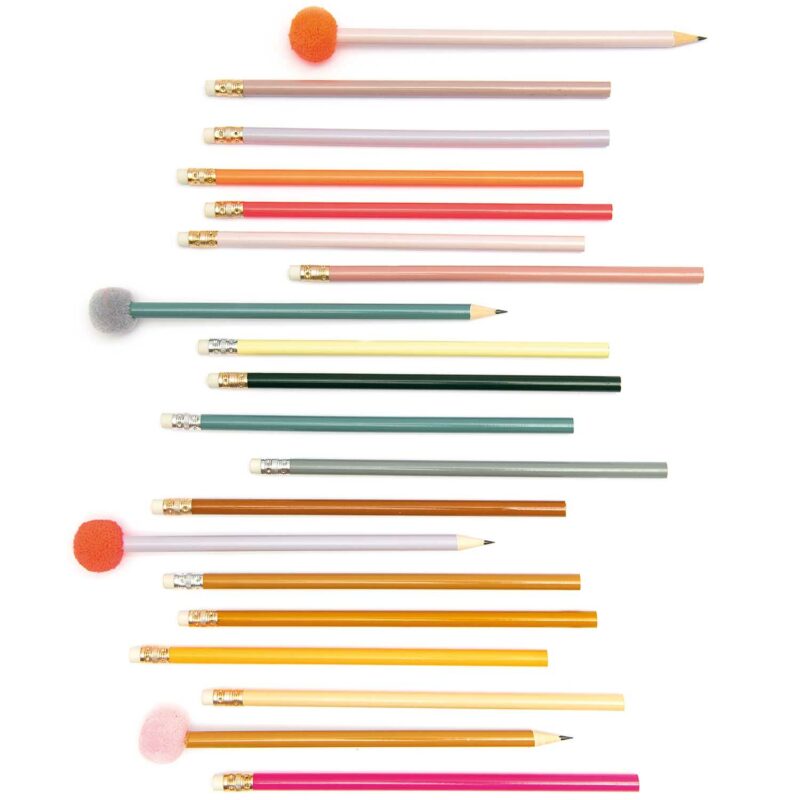 Bleistift mit Radiergummitopper – Dunkelgrün – Bild 3