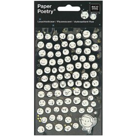 rico design - Paper Poetry Leuchtsticker Mondgesichter