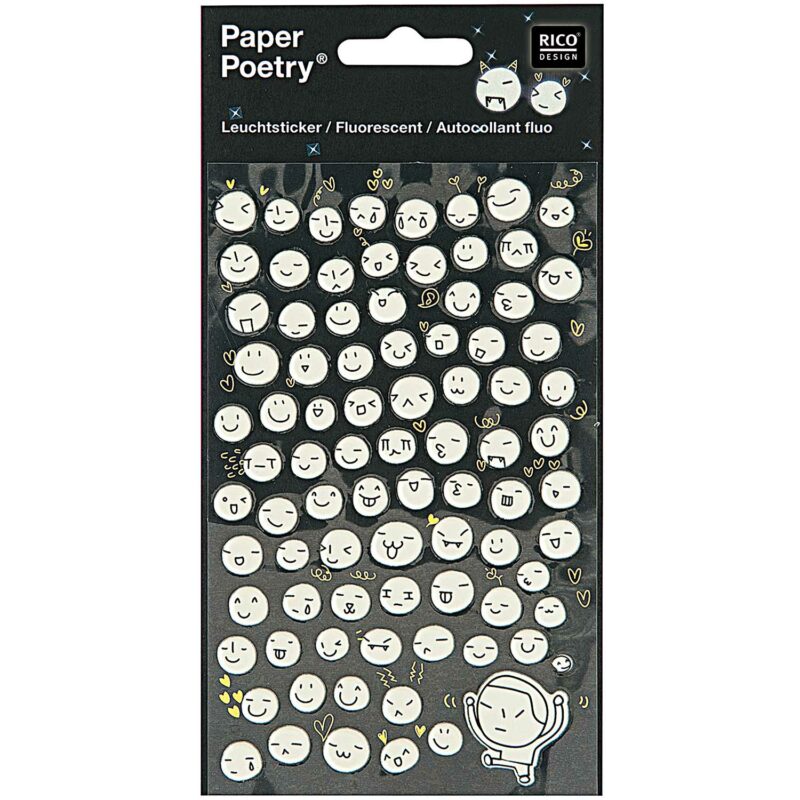 rico design - Paper Poetry Leuchtsticker Mondgesichter