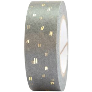 rico design - Paper Poetry Tape Struktur grau-gold 1