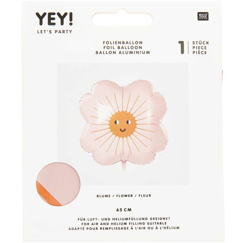 Folienballon "YEY! Let's Party" – Blume – Bild 2