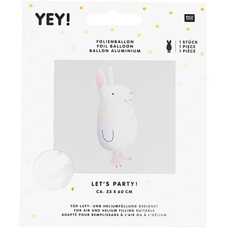 Folienballon "YEY! Let's Party" – Hase – Bild 2