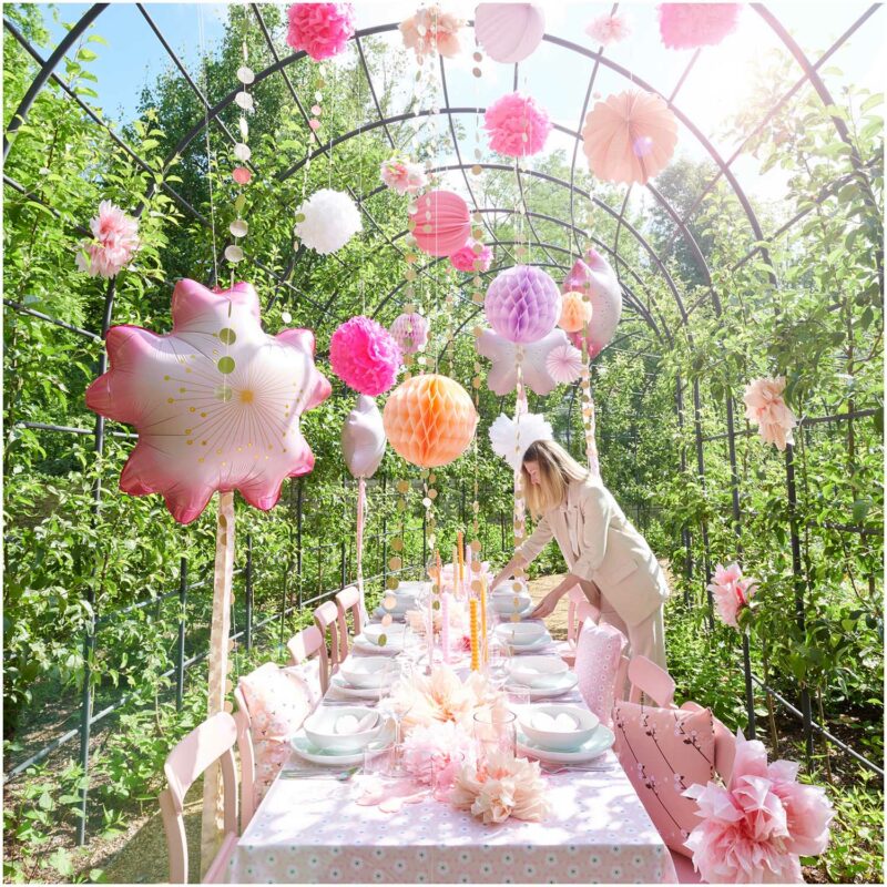 Folienballon "YEY! Let's Party" – Kirschblüte rosa – Bild 3