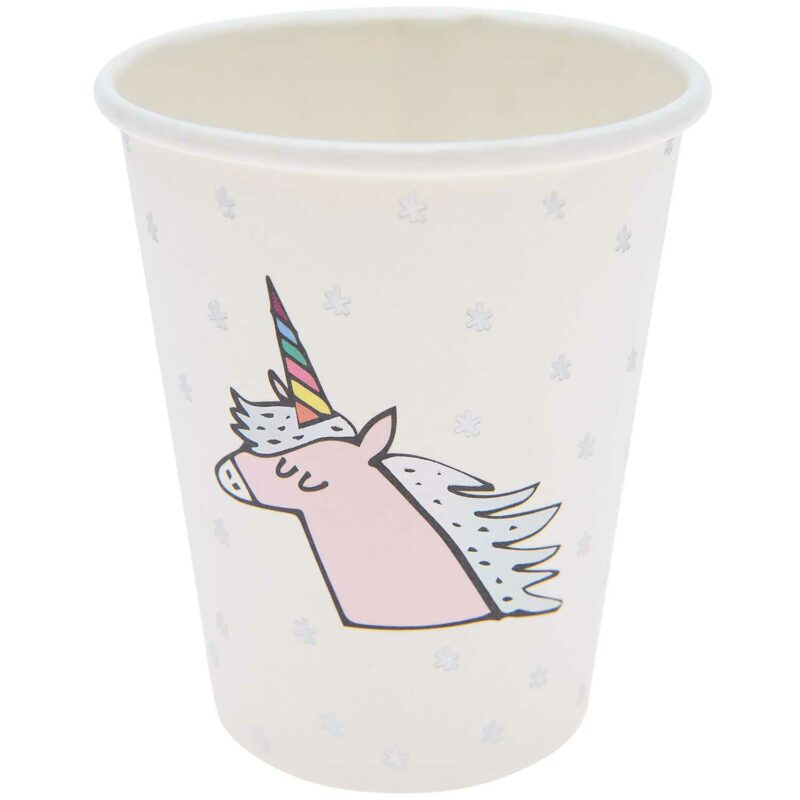 rico design - YEY! Let's Party Pappbecher Einhorn 200ml 12 Stück