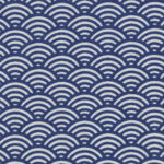 Swafing - Wachstuch Luna Muschelmuster dunkelblau